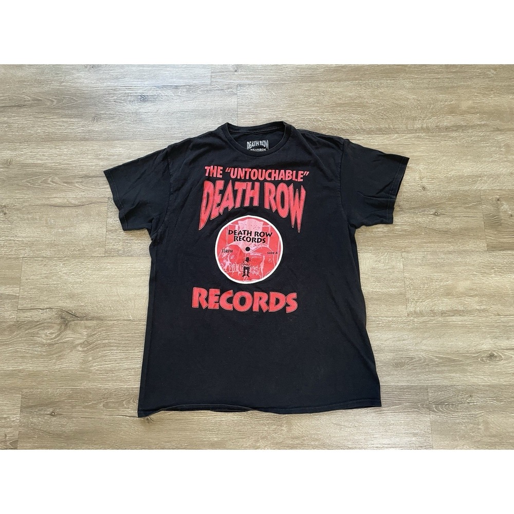 Death Row Records The Untouchable Graphic T-Shirt Mens Sz L Black Red Hip Hop